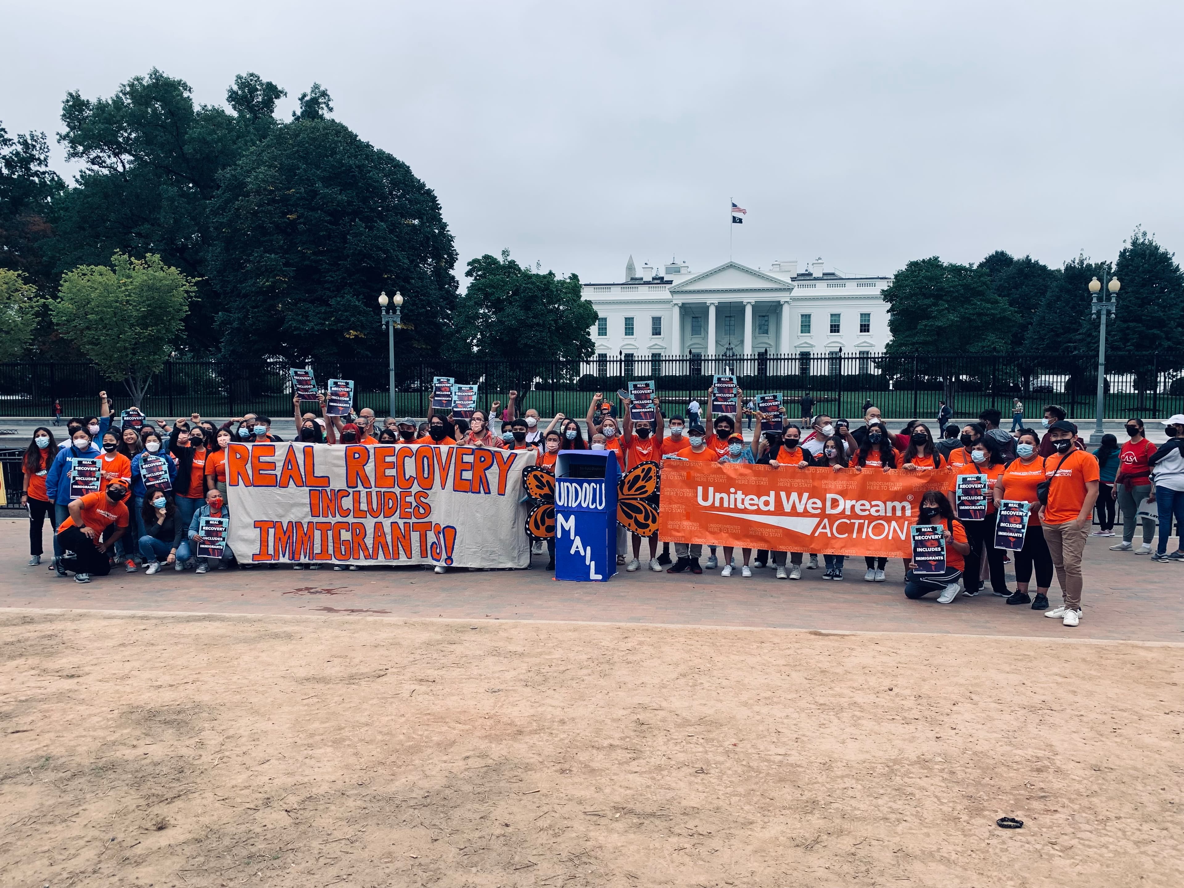 Campaign volunteers at a community event